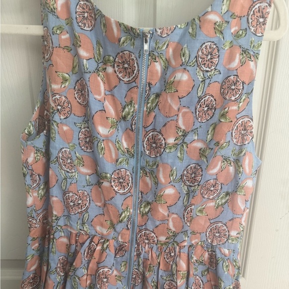Everly Ace the Dress in Sky Lemons Citrus Blue Sz M A-line - Picture 6 of 12